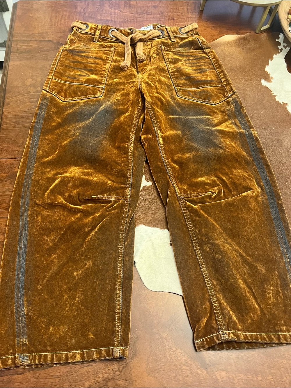 We The Free Rust Brown Barrel Pants